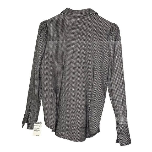 NWT Treasure & Bond Women’s Long Sleeve Flannel Shirt Button Black Size Small - Picture 2 of 10